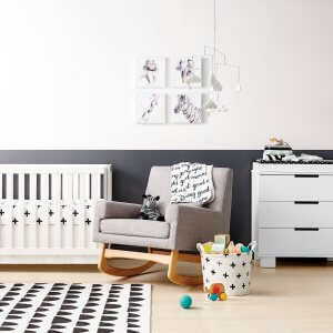 cuarto para bebé, pisos y paredes